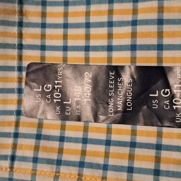 Gap boys size Large plaid long sleeved shirt. New - Picture 4 of 5